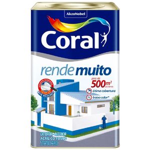 Tinta Acrílica Rende Muito Fosco 18 Litros - CORAL