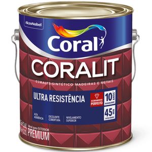 Esmalte Sintético Coralit Ultra Resistência Alto Brilho 900ml Branco Gelo - 5202679 - CORAL