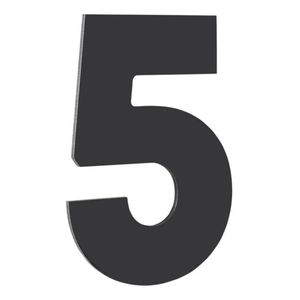 NUMERO ALUMINIO COMPOSTO ACM PRETO 5 125MM ATLAS