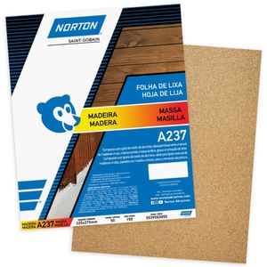 Folha de Lixa Madeira A237 Grão 180 - 5539503052 - NORTON