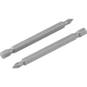 Bits Phillips com Encaixe de 1/4" e Ponta nº 2 de 1/4" x 75mm com 2 peças - 3539202075 - VONDER
