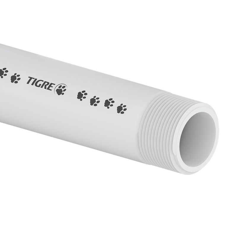 Tubo de Rosca PVC Branco 1.1_2_ 50mm 6 Metros - 10001943 - TIGRE