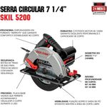Serra Circular para Madeira 1200 Watts 220 Volts - F0125200JA000 - SKIL -8-