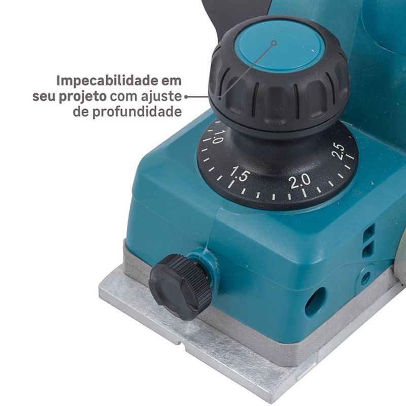 Plaina-Eletrica-620-Watts-220-Volts-3.1_4_-com-Profundidade-de-Corte-25-mm---KP0800---MAKITA--3-