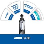 Micro Retifica 4000 220 Volts com 3 Acoplamentos, 36 Acessorios e Maleta - F0134000NC000 - DREMEL -1-