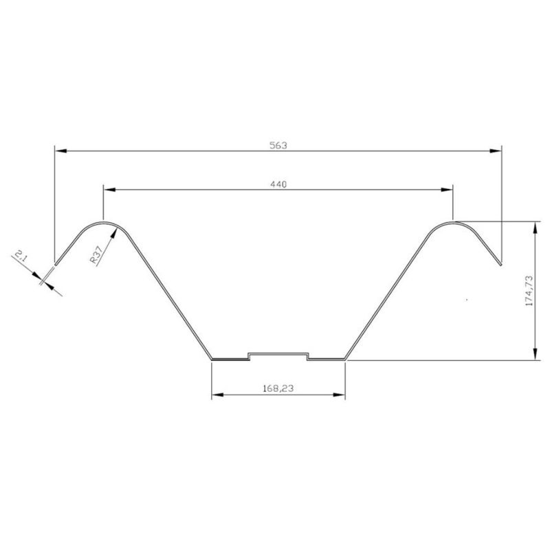 Telha PP Kalheta Perfil 440 2,1mm 7,20 Metros - 54.0720 - ATCO -1-