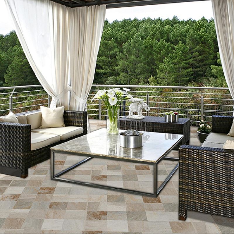 Porcelanato Cairo Externo Rustico 72x72cm Caixa com 2,59m² _ 5 Pecas - 72111281 - SAVANE