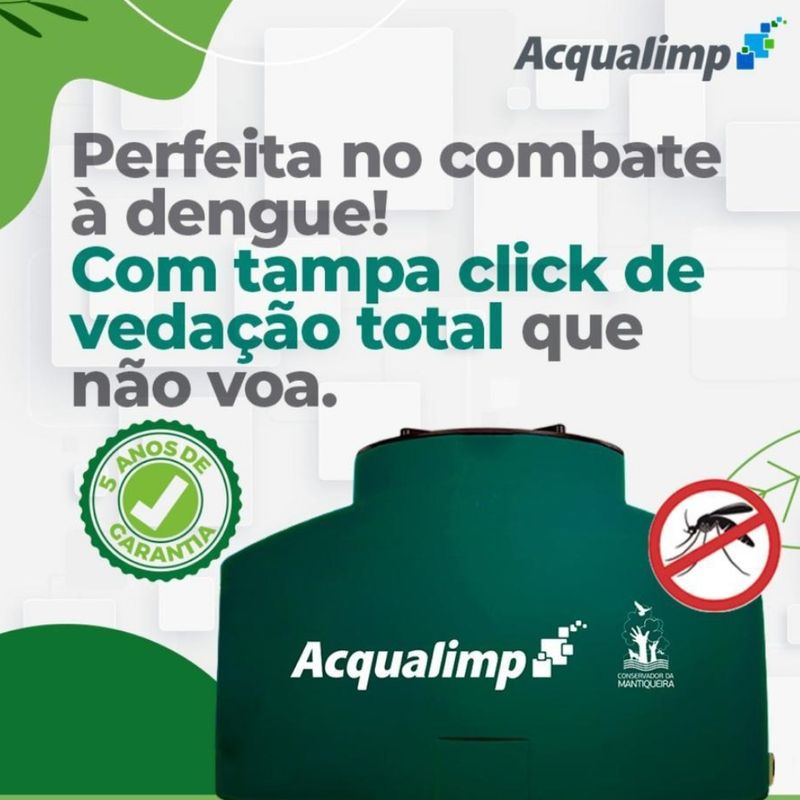 Tanque D'Agua Acqualimp Verde de 1000 Litros - 500419 - ACQUALIMP
