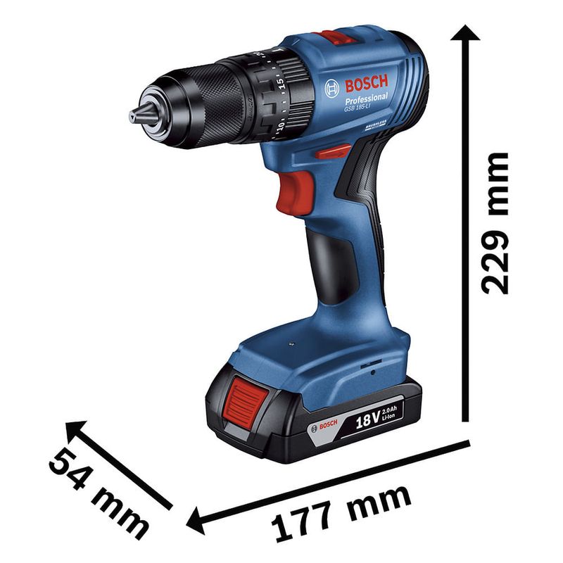 Parafusadeira-Furadeira-de--Impacto-18-Volts-2-Baterias---Maleta---BOSCH