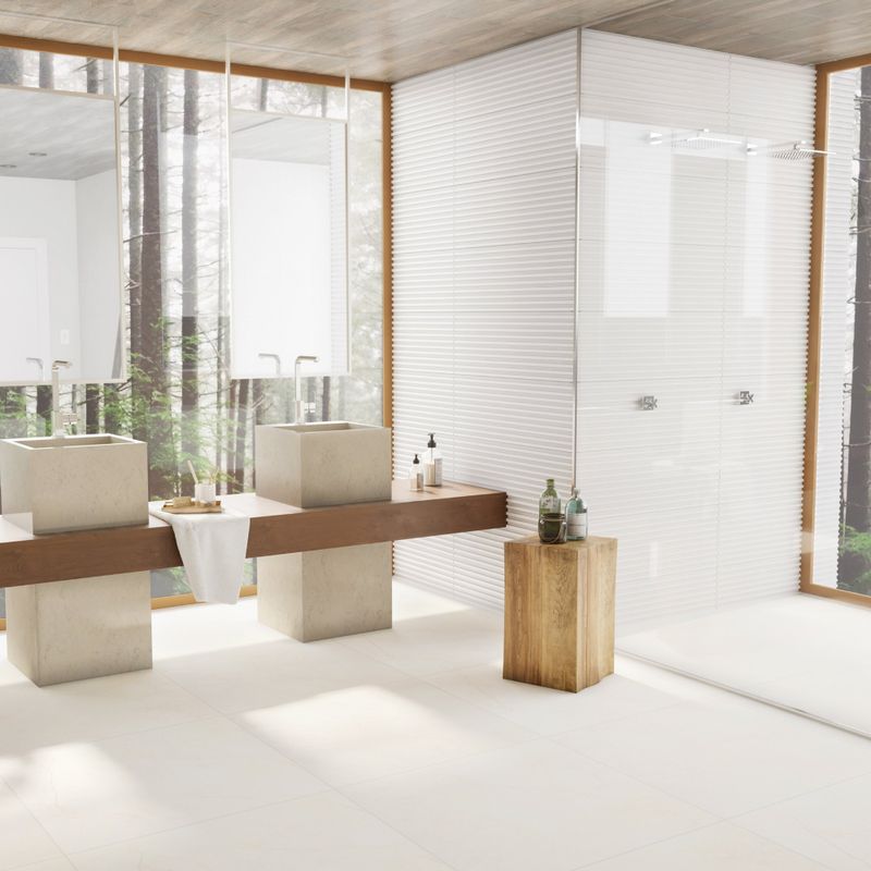 Porcelanato Polido Retificado Spezia Bianco 80x80cm Caixa com 1,89m² _ 3 Pecas - 204695E 710185 - PORTOBELLO