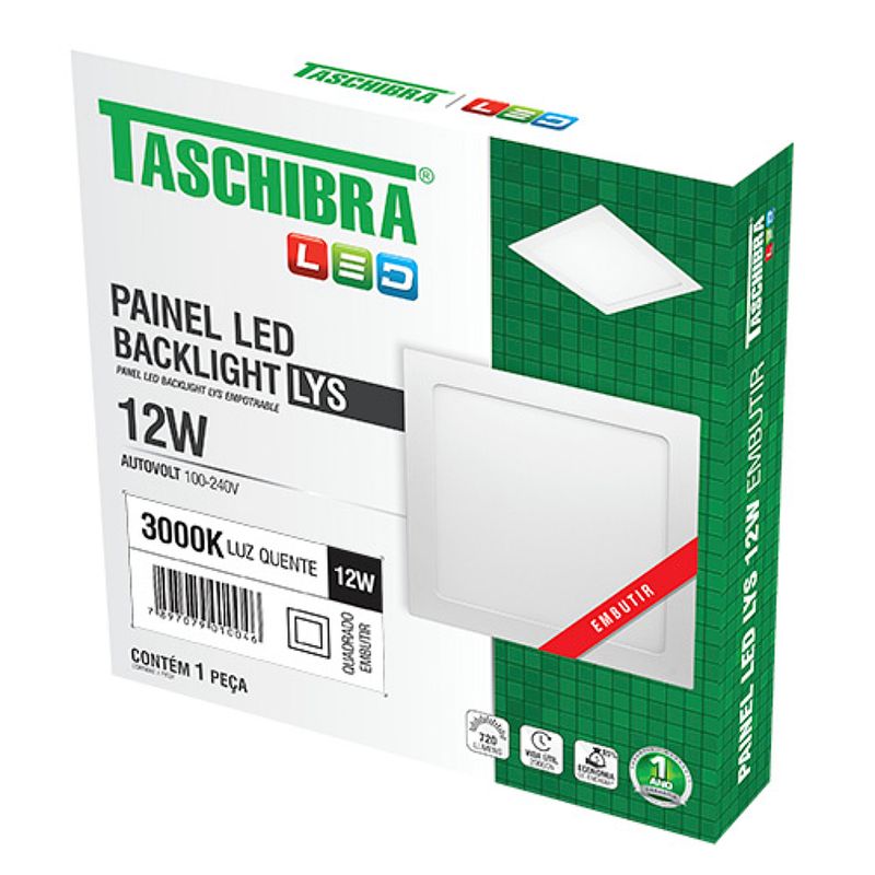 Painel-com-Placa-de-Led-Quadrado-de-Embutir-Lys-12-Watts-3000K-Branco---15140185---TASCHIBRA--6-