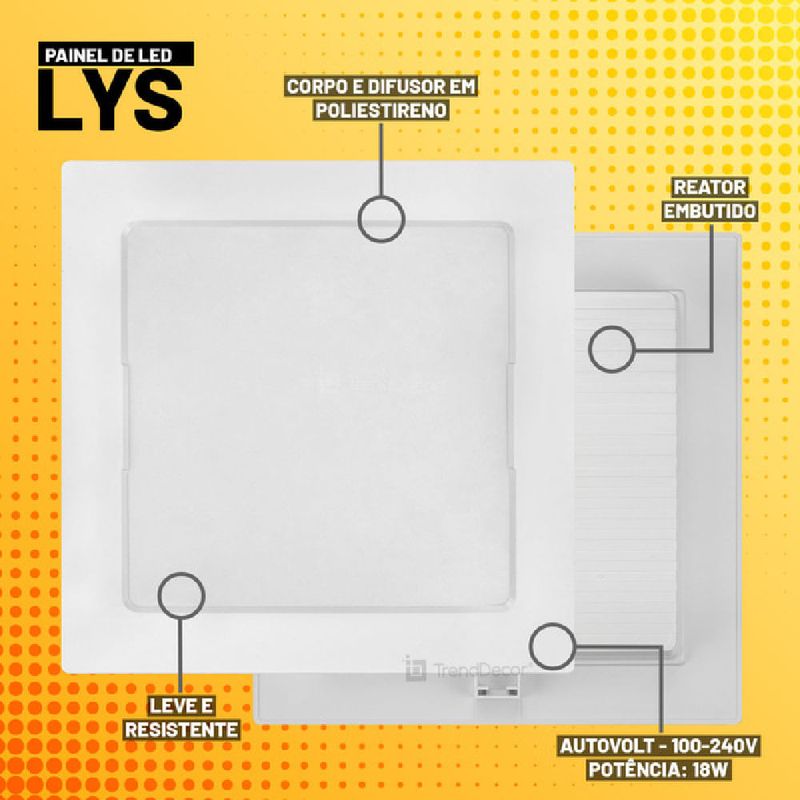 Painel-com-Placa-Led-Quadrado-de-Embutir-Lys-18-Watts-3000K-Branco---15140164---TASCHIBRA--1-