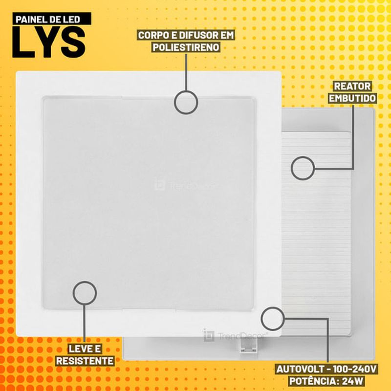 Painel-com-Placa-Led-Quadrado-de-Embutir-Lys-24-Watts-3000K-Branco---15140167---TASCHIBARA
