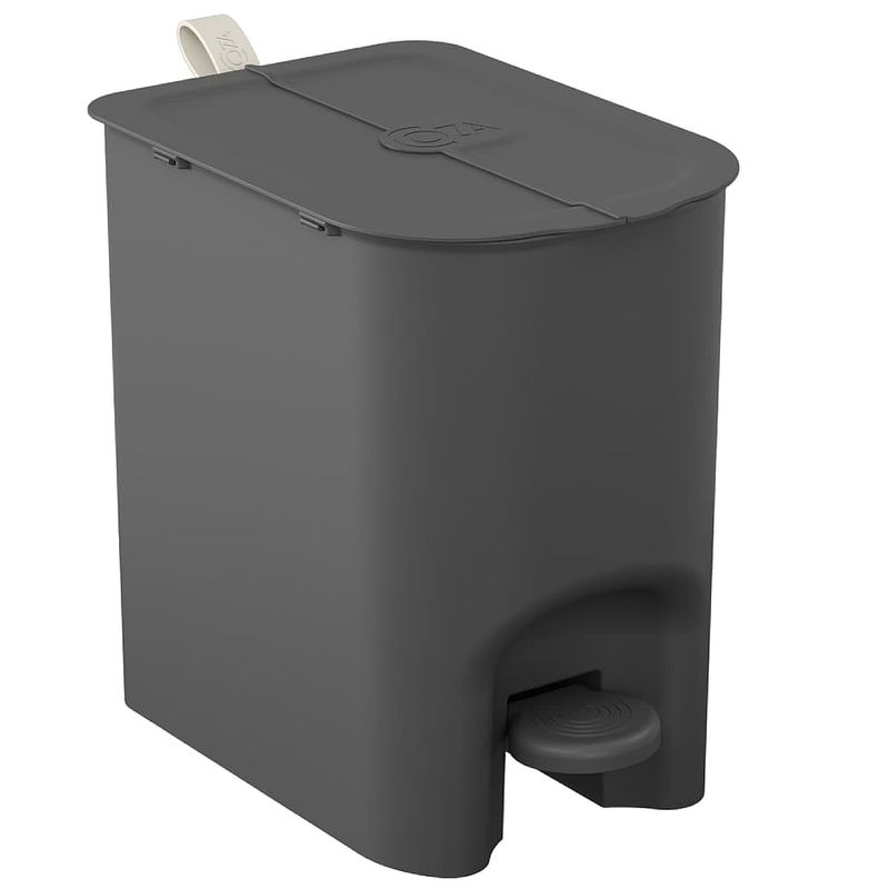Lixeira-Borboleta-com-Pedal-6-Litros-Cinza-Chumbo-com-Alca---10660_0536---COZA