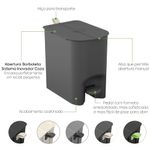 Lixeira-Borboleta-com-Pedal-6-Litros-Cinza-Chumbo-com-Alca---10660_0536---COZA--1-