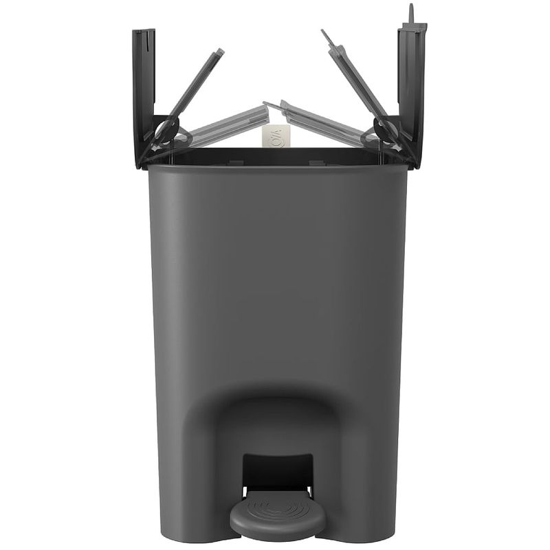 Lixeira-Borboleta-com-Pedal-6-Litros-Cinza-Chumbo-com-Alca---10660_0536---COZA--3-