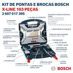 Kit Jogo de Brocas Mala X-Line com 103 Pecas - 2607017395 - BOSCH