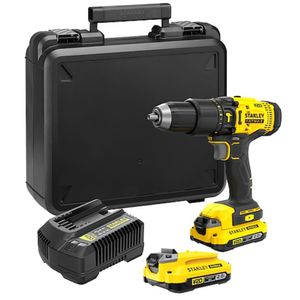 Parafusadeira e Furadeira de Impacto 1/2" 13mm 20 Volts Max Bivolt com 2 Baterias + Maleta - SCD711D2K-BR - STANLEY