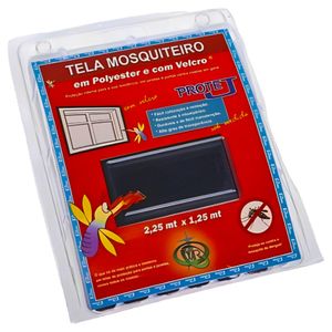 Tela Mosquiteiro Preta com Velcro 1,25 x 2,25 Metros - 400/PROT.G - VICTORIA REGGIA