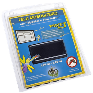 Tela Mosquiteiro Preta com Velcro 1,25 x 1,55 Metros - 400/PROT.B - VICTORIA REGGIA