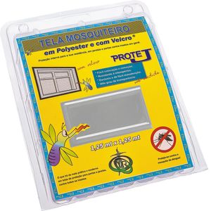 Tela Mosquiteiro Cinza com Velcro 1,25 x 1,25 Metros - 401/PROT.P - VICTORIA REGGIA