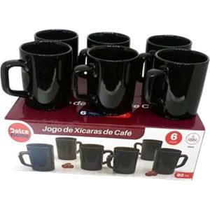 Conjunto de Xicáras de Café Sortido 6 Peças 80ML - D0CA53 - DOLCE HOME