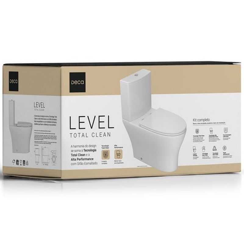 Kit Bacia Com Caixa Level Total Clean Branco - KP.8520.17 - DECA -2-