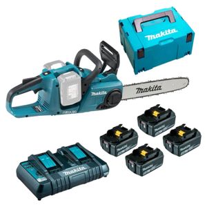 Kit Motosserra com 4 Baterias 5AH Carregador Duplo e Maleta - DUC353Z-KIT220 - MAKITA