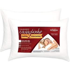 Kit Travesseiro Casadinho com 2 Unidades 65x45cm - 4070955975 - ORTOBOM