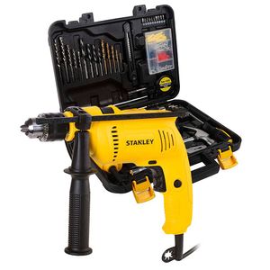 Kit Furadeira de Impacto 1/2" 13mm 600 Watts 110 Volts com Maleta + 120 Acessórios - SDH600KP - STANLEY