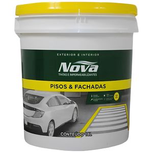 Tinta para Piso Demarcação Cinza Balde de 18 Litros - 200000000012 - NOVA TINTAS