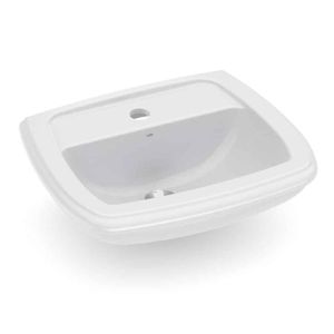 Lavatório para Coluna 52x43cm FCSL Fit Cinza e Prata - 1660060771300 - CELITE