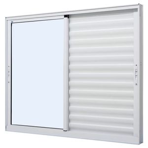 Janela Veneziana Caribe 3 Folhas 1,20x1,00m Branca - 1006-73 - JAP