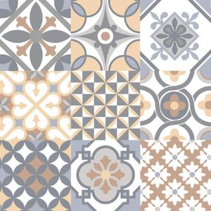 Porcelanato Patchwork Colora Acetinado 61x61cm Caixa com 1,87m² / 5 Peças - 61029-1 - REALCE PORCELANATO