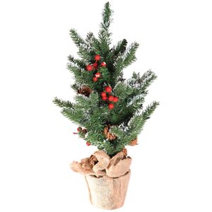 Topiaria com Vaso Pinhas e Frutas com Led Vermelho e Verde - 1100045 - CROMUS