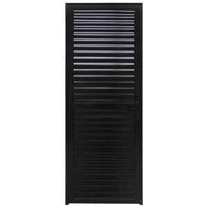 Porta de Giro com Veneziana Caribe 215x80cm Esquerda Vedada Preta - 1065-5607 - JAP