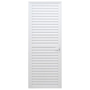 Porta de Giro com Veneziana Caribe 215x80cm Direita Vedada Branca - 1065-3022 - JAP