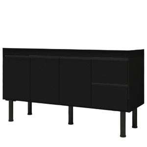 Gabinete Madeira Color 1,74 Metros Preto/Preto - 291 - PRIMATTO