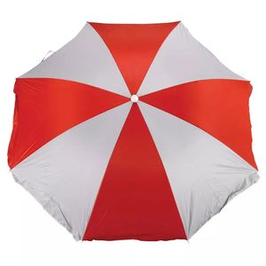 Guarda-Sol 1,80 Metros Vermelho com Branco - 003719 - MOR