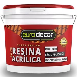 Resina Acrilica 3,6 Litros Brilhante Incolor - 02.01.01.0002 - EURODECOR