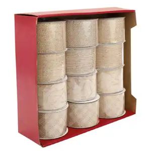 Fita Decorativa com Listras 6,3x457cm Ouro - 1073774 - CROMUS