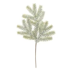 Galho Decorativo com Folhas Branco e Verde 49cm - 1091184 - CROMUS