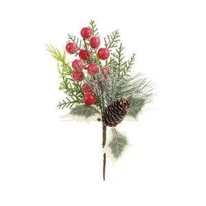 Galho Decorativo com Folha Fruta Pick 26cm - 1091228 - CROMUS