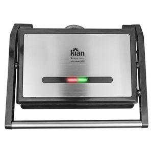 Grill Panini Inox 127 Volts 1200 Watts Preto - 24499 - KIAN