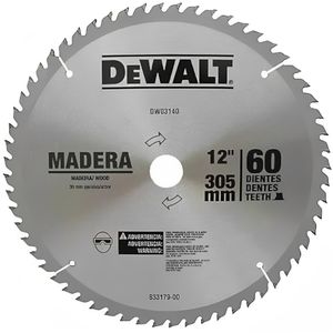 Lâmina de Serra Circular e Esquadria 12"" 60 Dentes Para Madeira - DW03140 - DEWALT