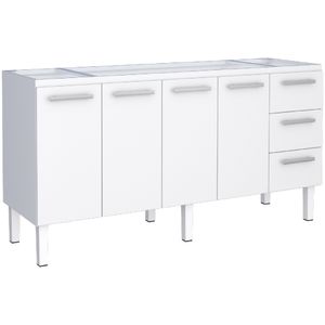 Gabinete Aço Novo Venus 1,74 Metros Branco Para Pia de 1,80 Metros - P103627 - COZIMAX
