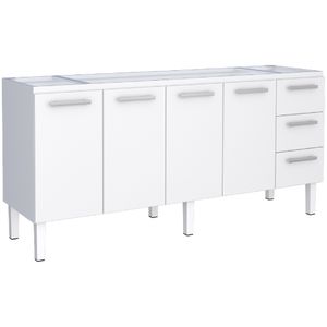 Gabinete Aço Novo Venus 1,92 Metros Branco Para Pia 2,00 Metros  - P103629 - COZIMAX