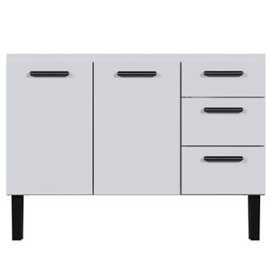 Gabinete Aço Atena 1,17 Metros Branco Para Pia 1,20 Metros - P102965 - COZIMAX