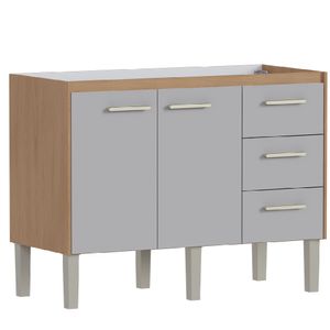 Gabinete Madeira Ibis 1,14 Metros Jequitibá Nude Para Pia 120m - P103636 - COZIMAX