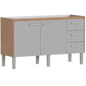 Gabinete Madeira Ibis 1,44 Metros Jequitibá Nude Para Pia 150m - P103637 - COZIMAX